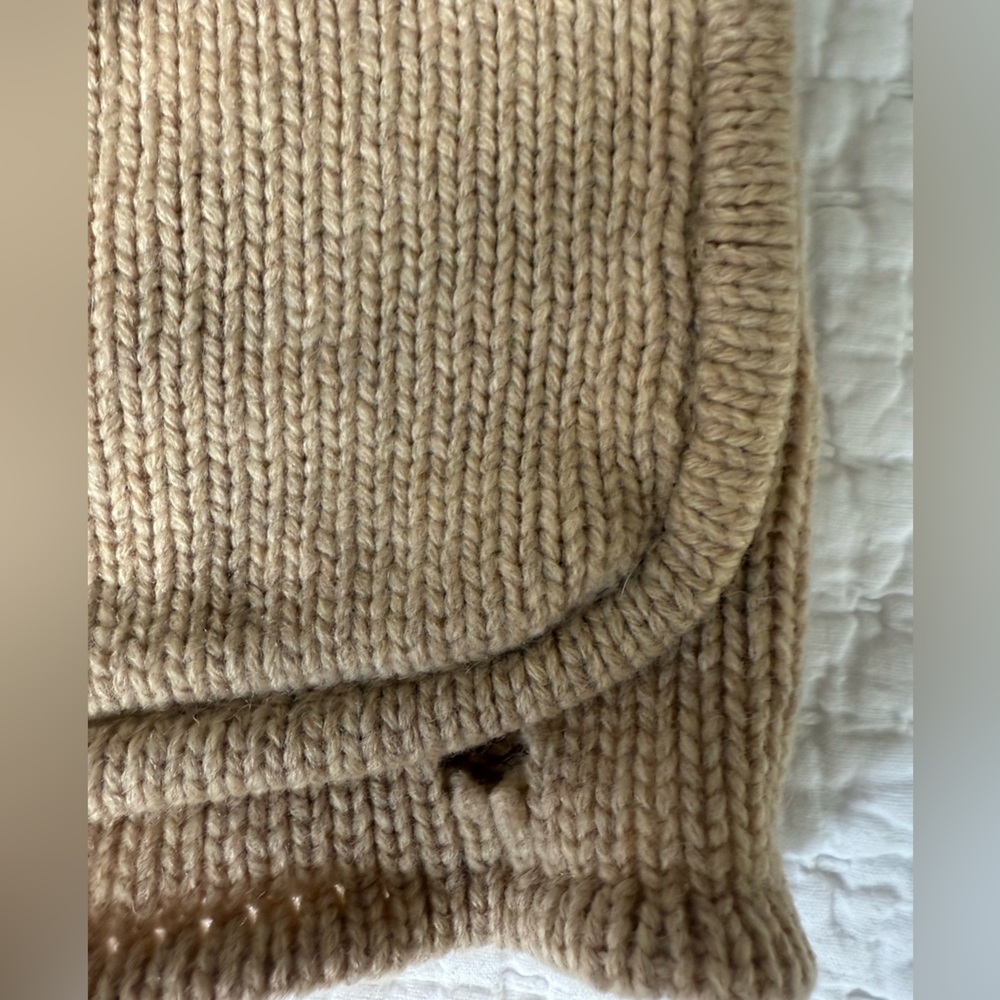 A.P.C. Women's Tan Double-Breasted Sweater Jacket - Picture 6 of 8